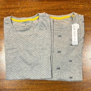 2 denim and flower short sleeve tshirts